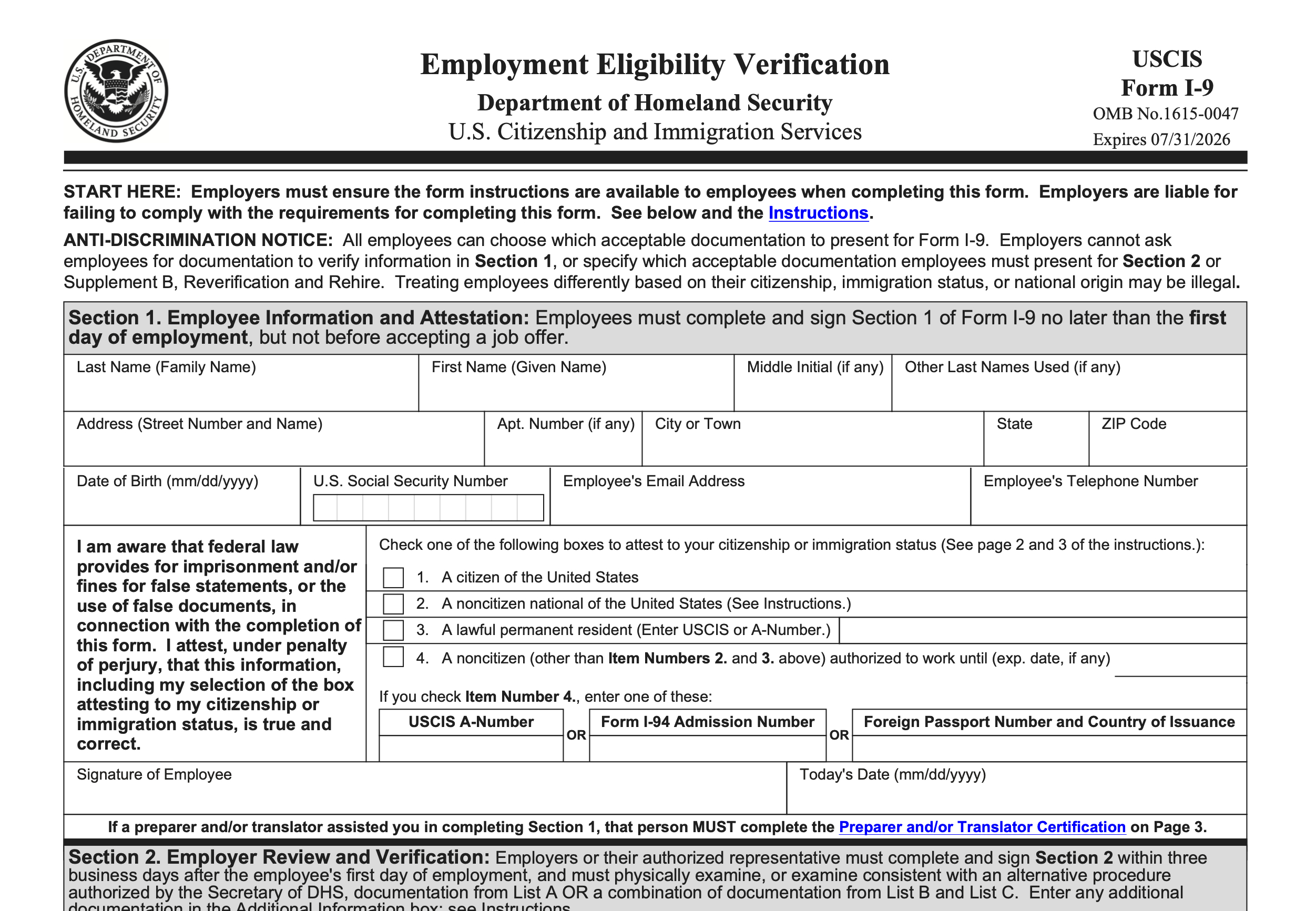 How To Fill Out I-9 Form for Who Fills Out I9 Form