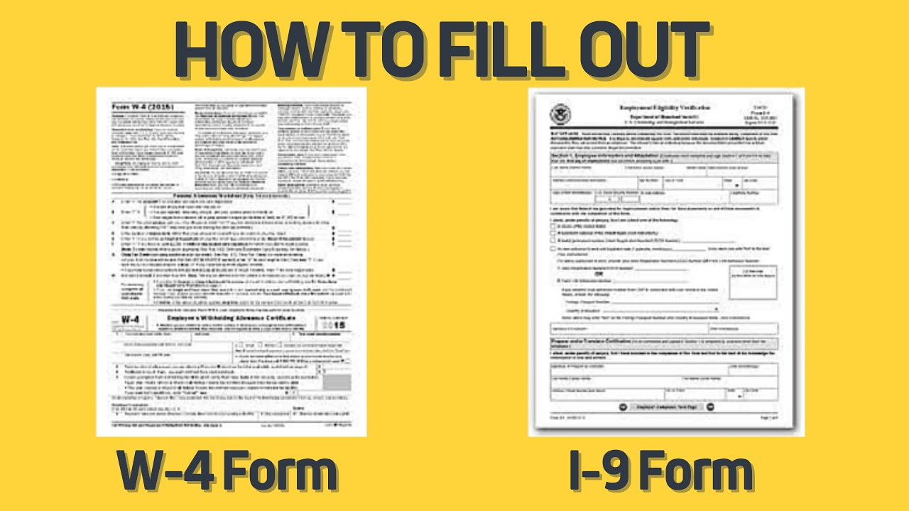 How To Fill Out Your New Hire Paperwork: I-9, W-4, Direct Deposit Forms, And More inside What Are W4 And I9 Forms